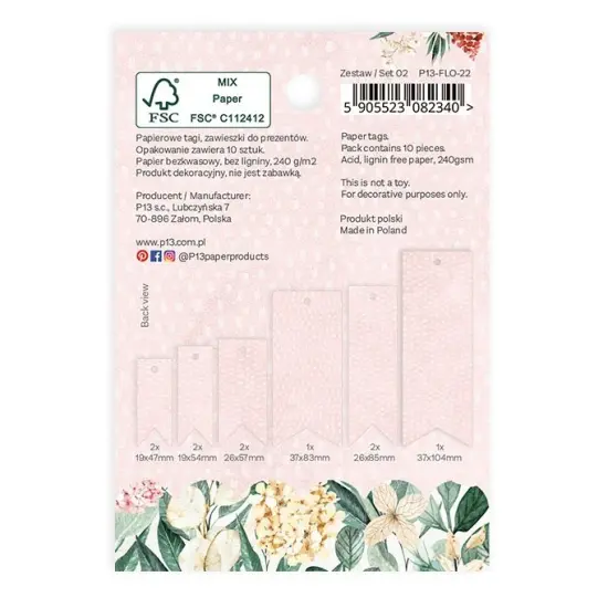 Flowerish Double-Sided Cardstock Tags 10/Pkg-#02 {3}