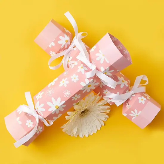 Big Dot of Happiness Pink Daisy Flowers - No Snap Floral Party Table Favors - DIY Cracker Boxes - Set of 12 {3}