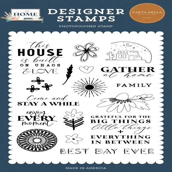 Carta Bella Stamps-Chaos And Love, At Home {1}
