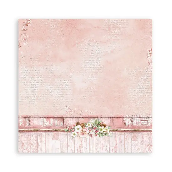 Stamperia Polyester Fabric 12"X12" 4/Pkg-Blue and Roseland {6}