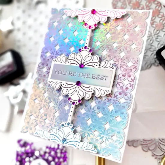 Pinkfresh Studio Press Plate-Deco Sentiment Backdrop {5}