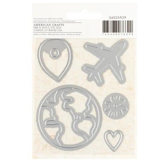 American Crafts Coast-to-Coast Metal Die Set-5/Pkg {3}