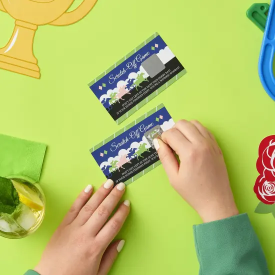 Big Dot of Happiness Kentucky Horse Derby - Horse Race Party Game Scratch Off Cards - 22 Count {3}