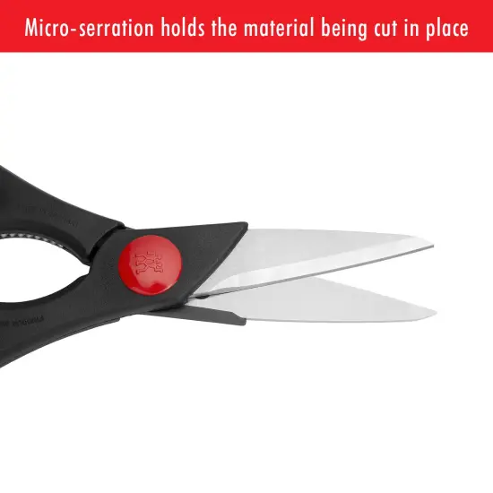 ZWILLING TWIN Kitchen Shears, Multi-Purpose, Heavy Duty, Stainless Steel Blades, Black {6}
