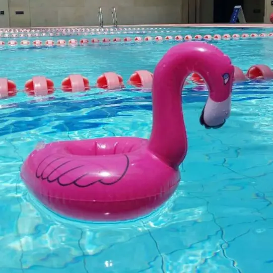 Inflatable Floating Flamingo Coasters 8 inches tall by 8 1/2 inches wide when inflated | Raheev&reg; {3}