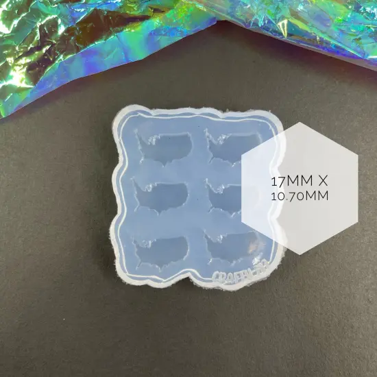 USA Shape Stud Earring Mold(A7) {2}