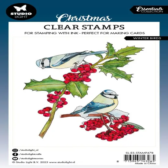 Studio Light Essentials Clear Stamp-Nr. 478, Winter Birds {3}