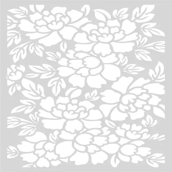 Sara Signature Floral Elegance Stencil 4"X6"-Perfect Peonies {3}