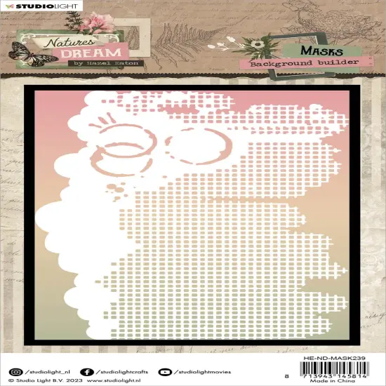Studio Light HEN Natures Dream 5.9"X8.25" Stencil-Nr. 239, Background Builder {3}