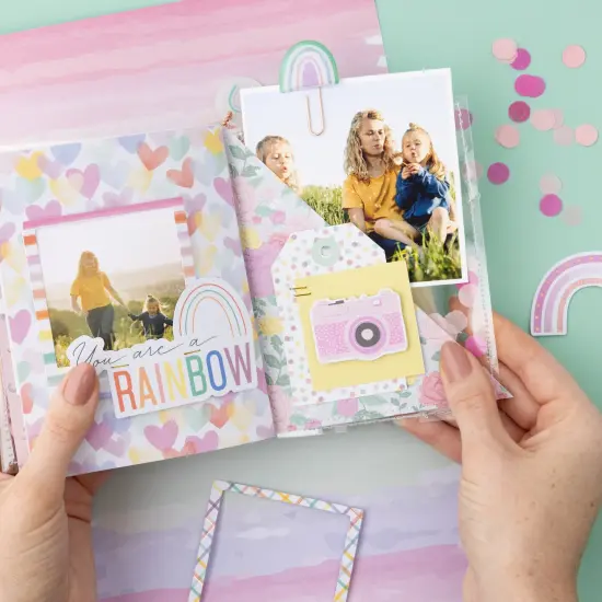 American Crafts Rainbow Avenue Confetti Button Pack-12 Pieces {4}