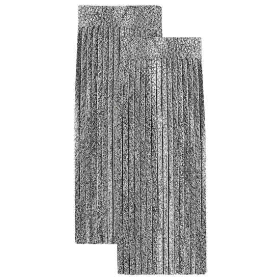 Realeather(R) Crafts Metallic Deerskin Fringe 2"X6" 2/Pkg-Gunmetal {3}