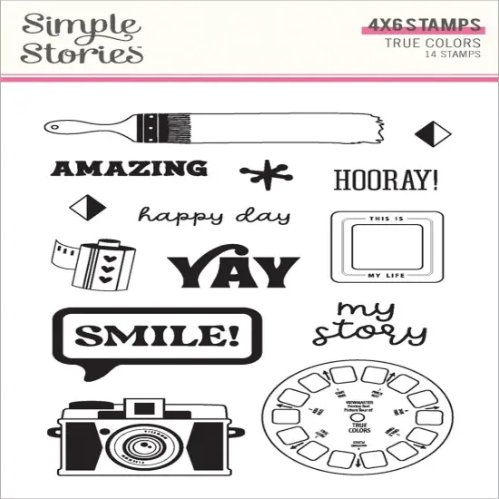 True Colors Photopolymer Clear Stamps-14/Pkg {1}