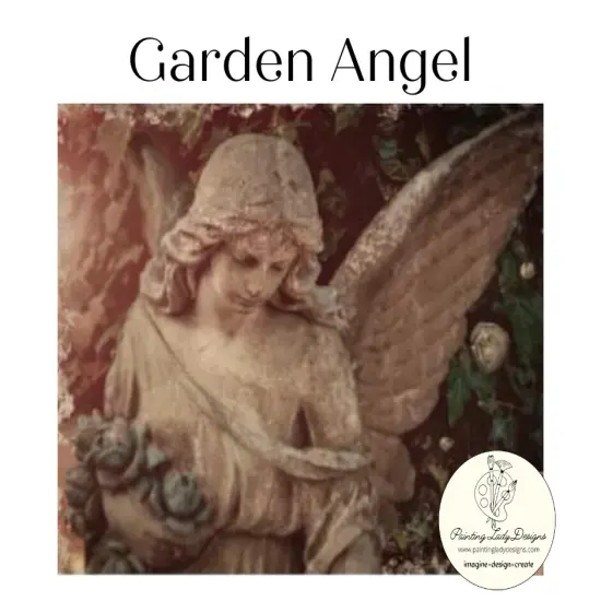 Angel in the Garden- Painting Lady Designs Decoupage and Mixed Media Papers (medium) {1}