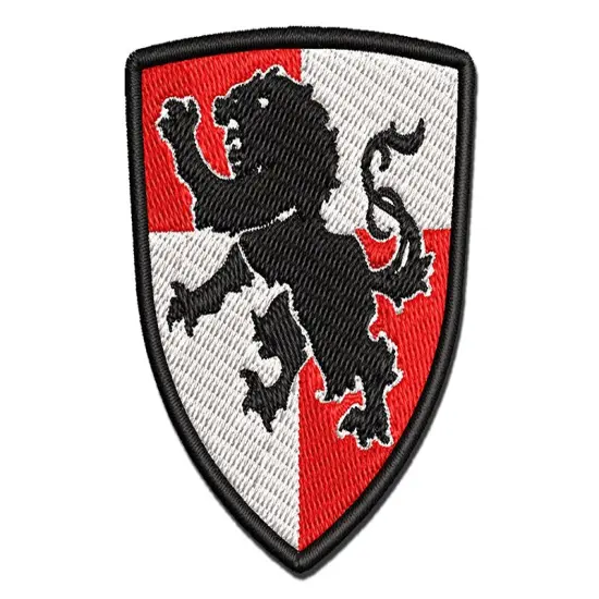 Regal Heraldic Lion Multi-Color Embroidered Iron-On or Hook & Loop Patch Applique {1}