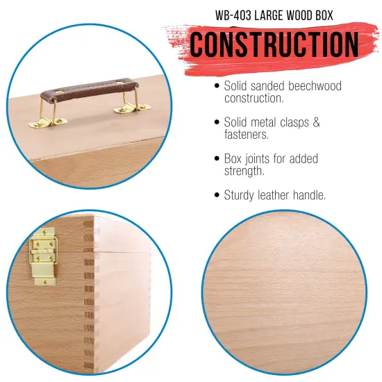 Artist Wood Pastel, Pen, Marker Storage Box with Drawer(s) (Large Tool Box) {5}