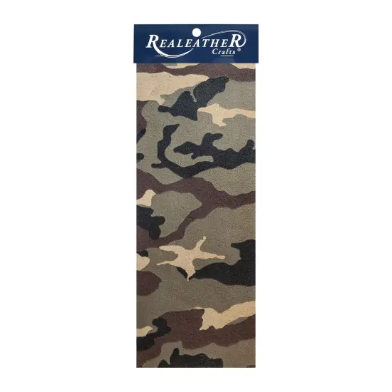 Realeather(R) Crafts Printed Leather Trim 9"X3"-Camo {1}