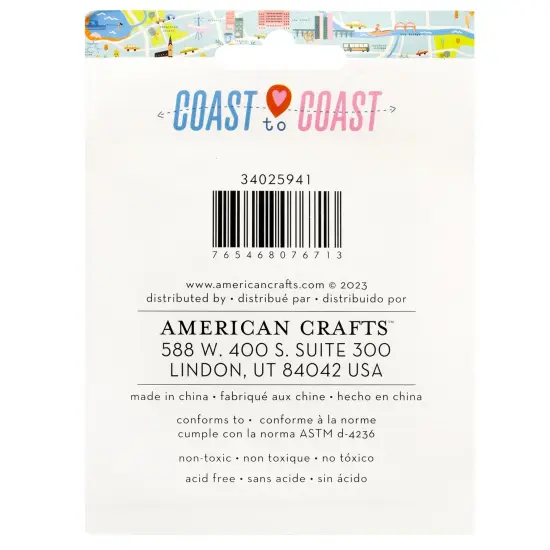 American Crafts Coast-to-Coast Ink Pads-4/Pkg {3}