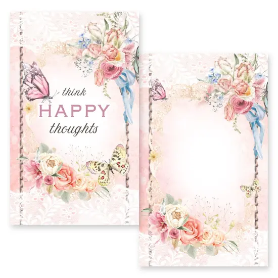 Dusty Rose Journal Card Pack 20/Pkg-4 Designs/5 Each {4}