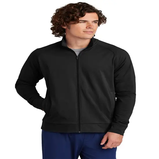 Sport-Tek&reg; Stretch Full-Zip Cadet Jacket For Adult Black {4}