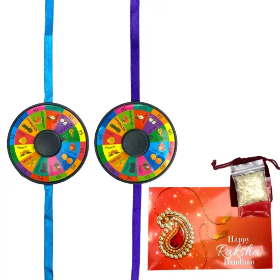 Pin Wheel Rakhi Brother And Sister &ndash; Rakshabandhan Hindu Festival Rakhi Bracelet With Card {3}