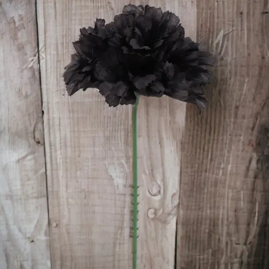 100-Pack: Black Silk Carnation Picks, 5" Stems, 3.5" Wide, Artificial Flowers, Floral Picks, Floral Home by Artificial Flowers {2}
