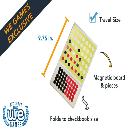 WE Games Travel Size Magnetic 4-in-a-Row Game Trifold {3}