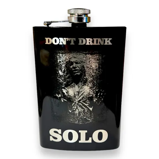 8oz Dont Drink Solo Black Flask {1}