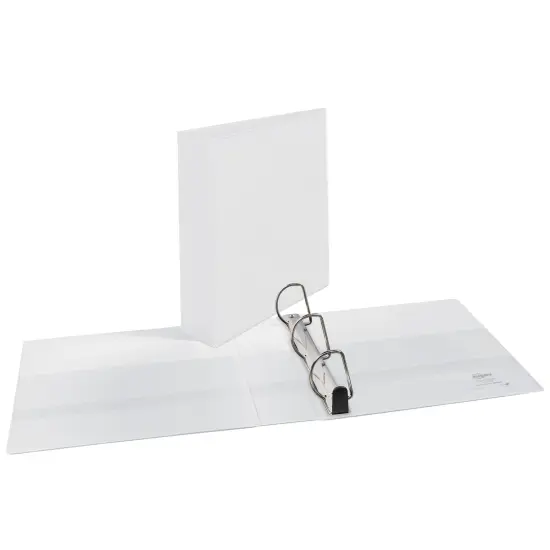 Avery Nonstick Heavy-Duty View 3 Ring Binder, 2" One Touch Slant Rings, 1 White Binder (05504) {2}