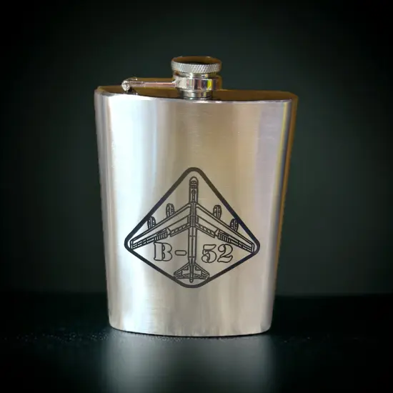 8oz B52 Bomber Stainless Steel Flask {4}