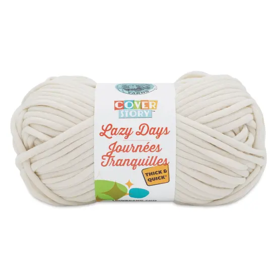 Lion Brand Cover Story Lazy Days Thick & Quick Yarn - Cream, 125 yards {1}