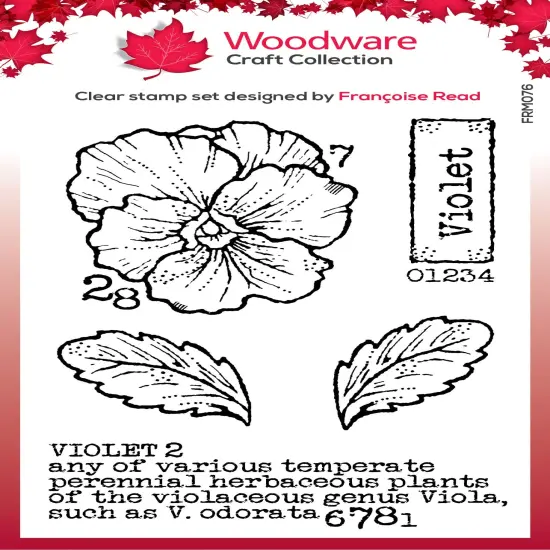 Woodware Clear Stamps 3"X4"-Singles Mini Violet {1}