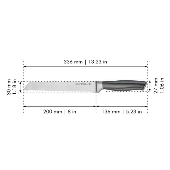 Henckels Graphite 8-inch Bread Knife {4}