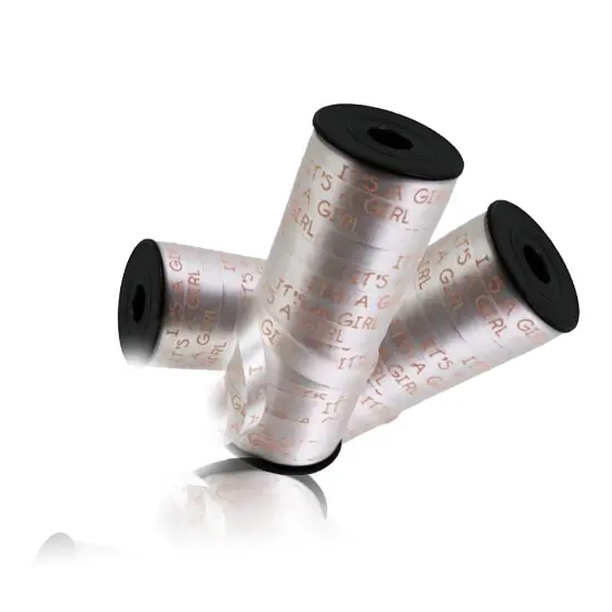 Curling Ribbon Roll - Celebrate Her Arrival with Elegance - 100 Yards of 'It's A Girl' Curling Ribbon | Raheev&reg; {7}