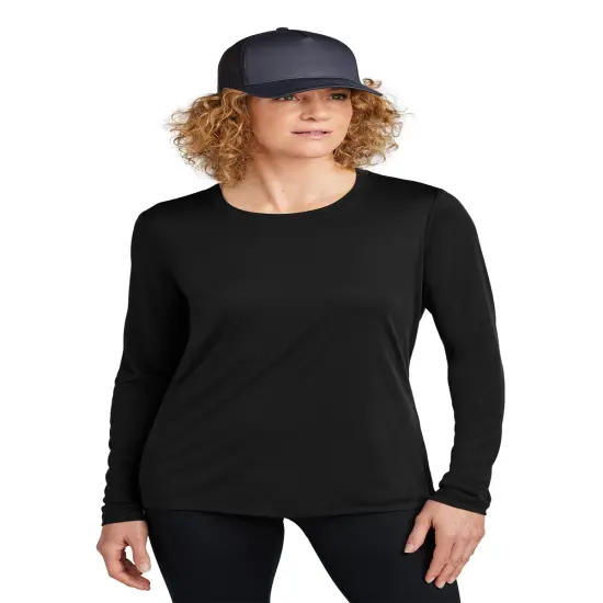Sport-Tek&reg; Ladies Pro Long Sleeve T-shirts For Adult Dark smoke grey {3}