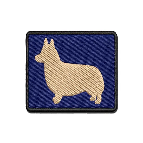 Pembroke Welsh Corgi Dog Solid Multi-Color Embroidered Iron-On or Hook & Loop Patch Applique {1}