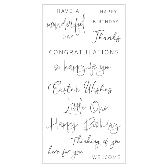 Sizzix Clear Stamps By Lisa Jones 13/Pkg-Daily Sentiments {4}
