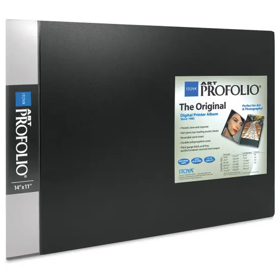 Itoya Original Art Profolio - 11" x 14", Black, Landscape, 24 Pages {1}