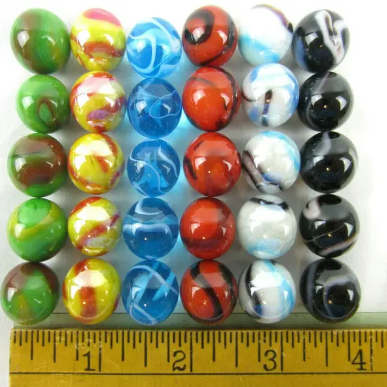 30 DELUXE Solid Glass Replacement Marbles Aggravation Chinese Checker Game 16mm {5}