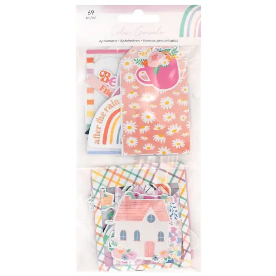 American Crafts Rainbow Avenue Ephemera Die-Cuts 70/Pkg-Icons, Rose Gold {1}