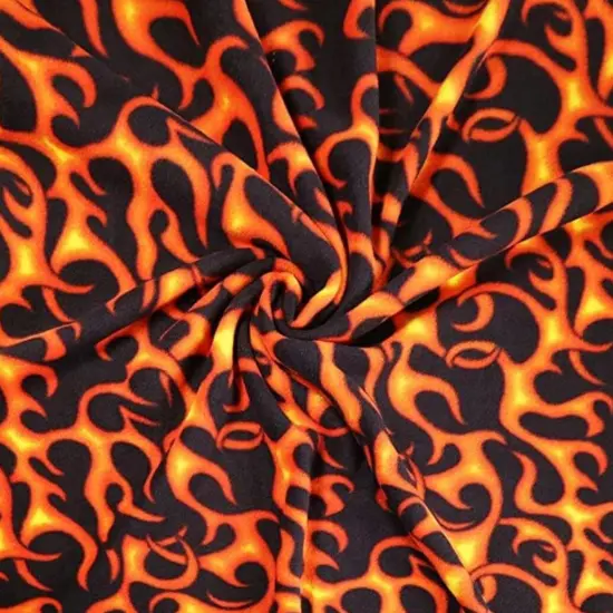 FabricLA | Fleece Fabric By The Yard | 72"X60" Inch Wide | Anti Pill Polar Fleece | Soft, Blanket, Throw, Poncho, Pillow Cover, PJ Pants, Booties, Eye Mask - Fire (2 Yard) {1}