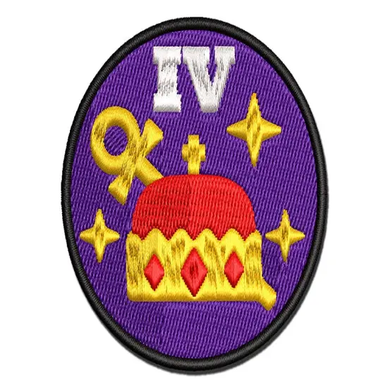 The Emperor Tarot Card Multi-Color Embroidered Iron-On or Hook & Loop Patch Applique {1}