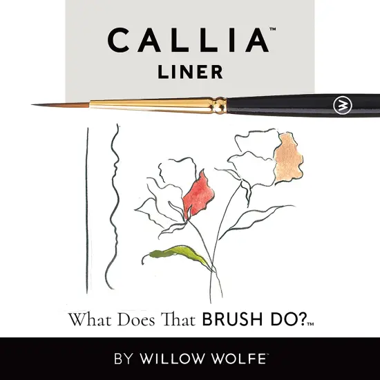 Willow Wolfe Callia Artist Liner Brush-0 {6}