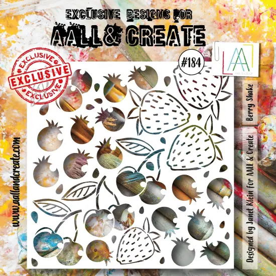 AALL And Create Stencil 6"X6"-Berry Shake {1}