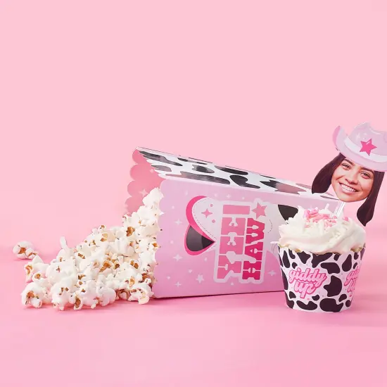Big Dot of Happiness Rodeo Cowgirl - Pink Western Party Favor Popcorn Treat Boxes - Set of 12 {3}