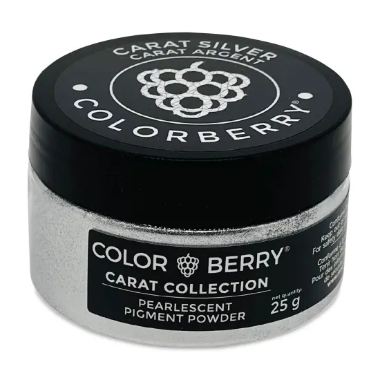 Colorberry Carat Collection Dry Resin Pigment - Silver, 25 g, Jar {1}
