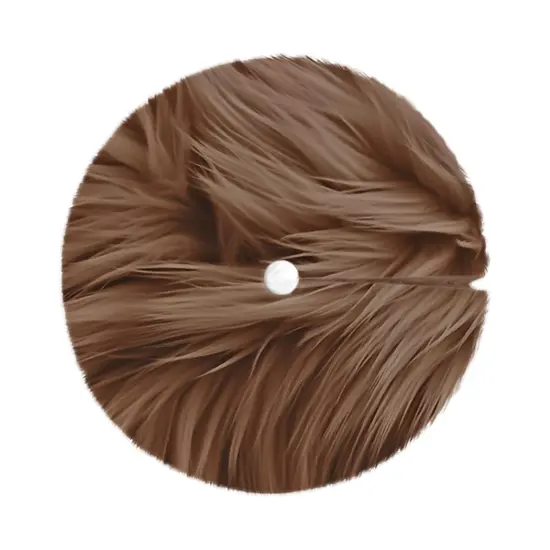 FabricLA 60" Light Brown Faux Fur Christmas Tree Skirt - Fluffy Plush Tree Skirt (152cm) for Holiday Decorations {2}