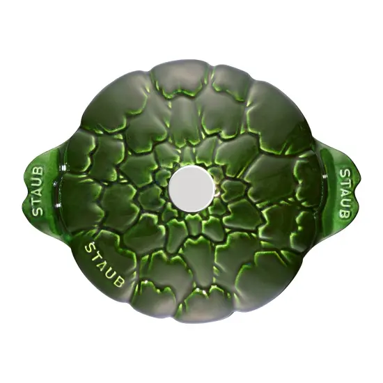 Staub Cast Iron 3-qt Artichoke Cocotte - Basil {4}