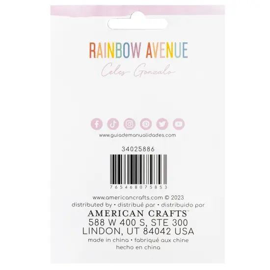 American Crafts Rainbow Avenue Paper Clips-6/Pkg {3}