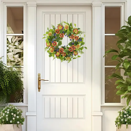 Welcome Spring in Style: 18" Farmhouse Spring Wreaths for Your Home {5}