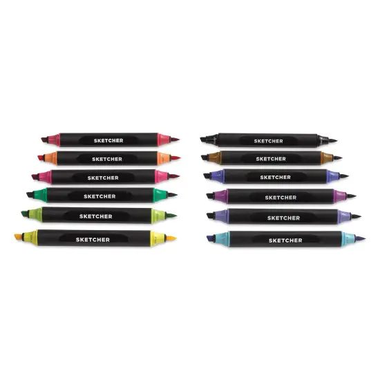Molotow Sketcher Twin Graphic Markers - Main Kit 1, Set of 12 {1}